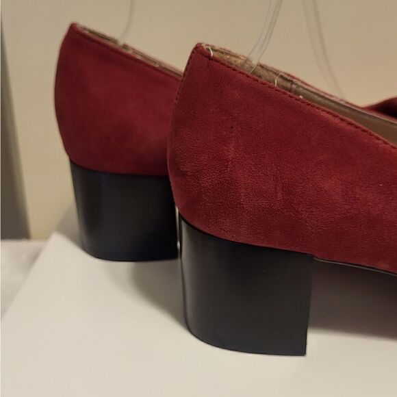 NEW J.Jill "Juliette" Red Suede Kiltie Front Heeled Loafers Sz.10 MSRP $130 - Picture 6 of 8